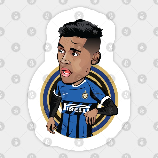 Alexis Sanchez Inter Sticker by portraiteam